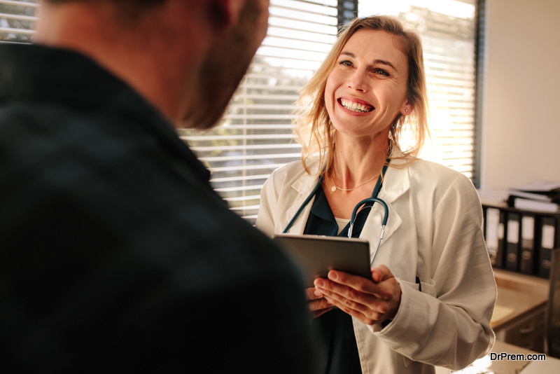 doctor consulting a patient in clinic