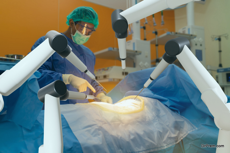 surgery robotic machine use allows doctors to perform many types of complex procedures with more precision