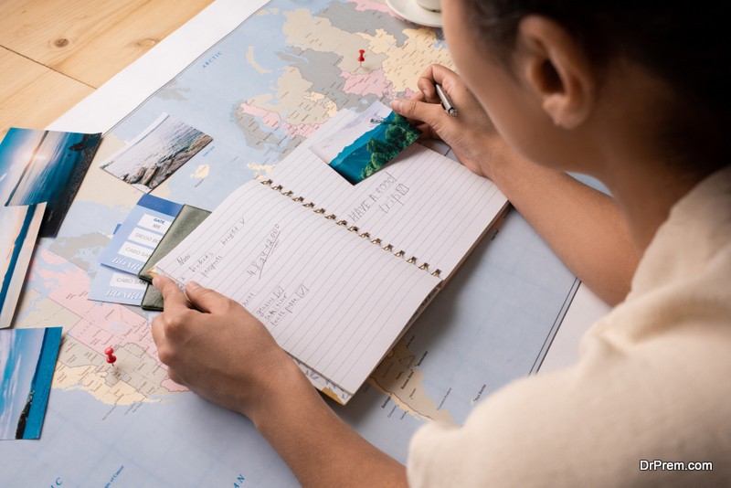 woman going through checklist