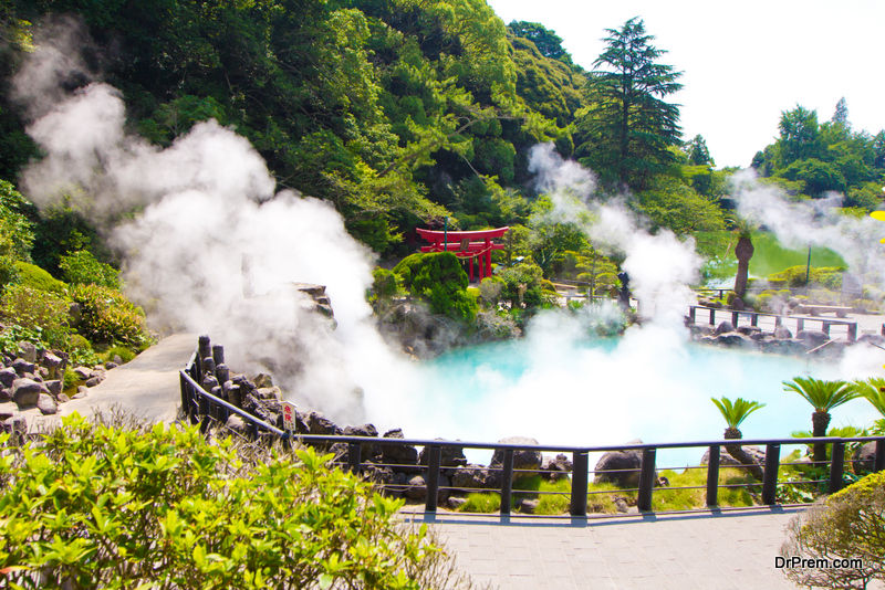 The Sea Hell Jigoku garden in Bepou, Japan