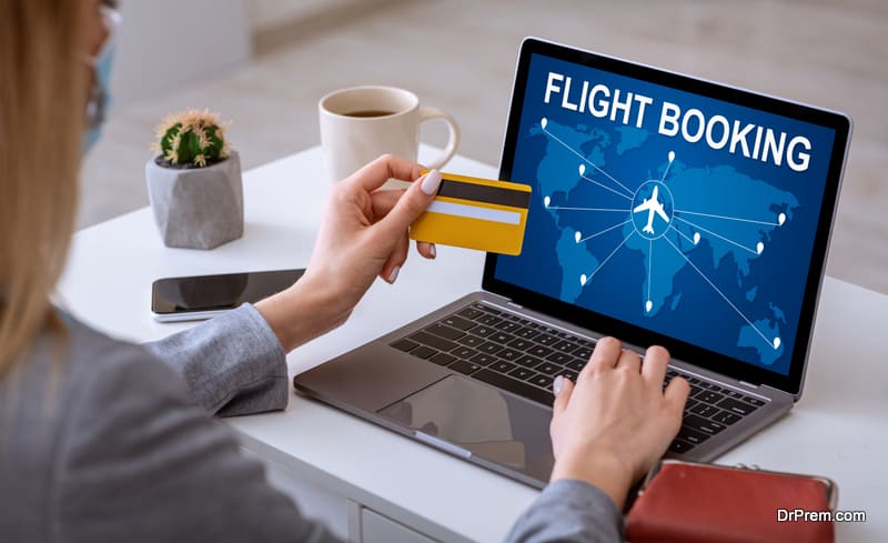 woman Booking Flight