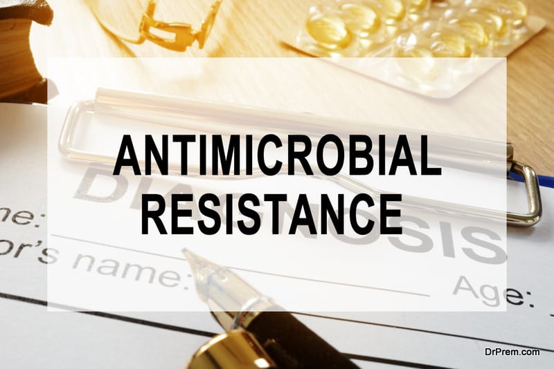 Antimicrobial resistance AMR concept