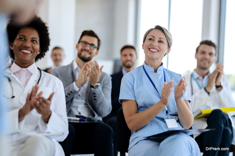 Medical staff attending conference