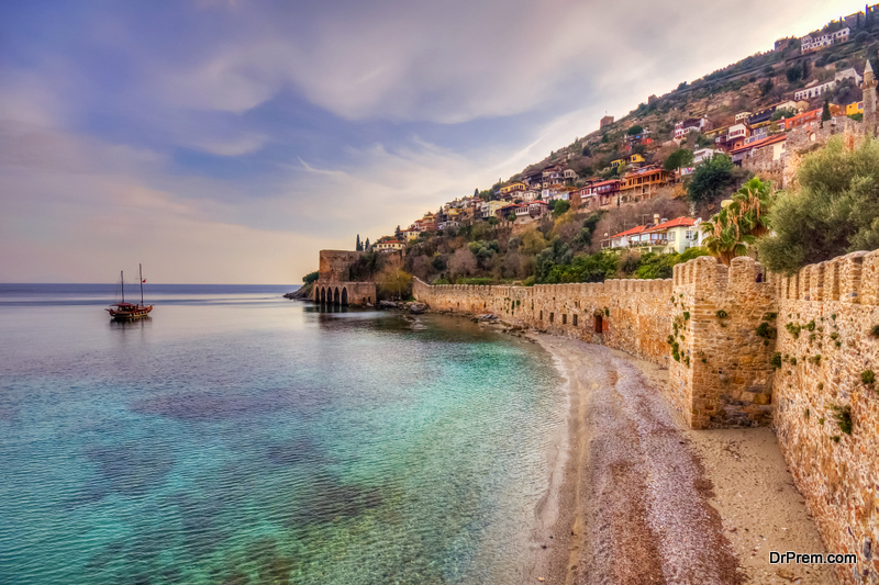 Alanya Castle and historical shipyard are one of the best preserved historic places in Turkey