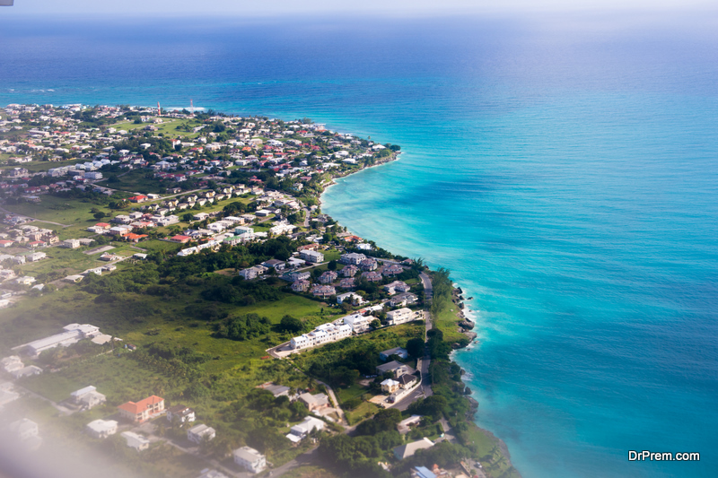 Aerial view of Barbados