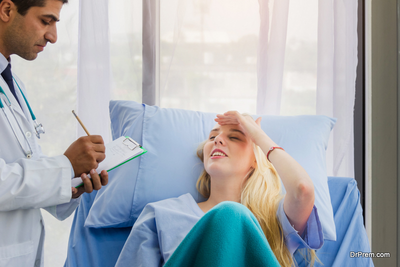 woman undergoing medical treatment