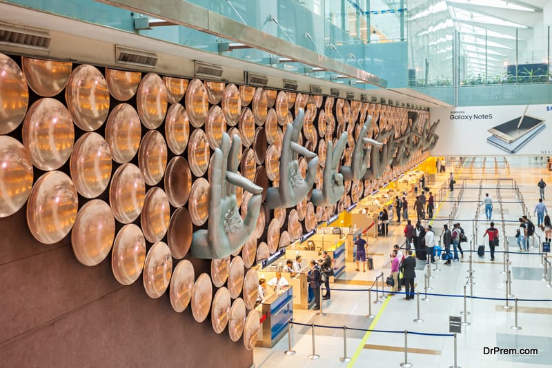 Indira Gandhi International Airport serves as the primary civilian aviation hub for the National Capital Region of Delhi, India