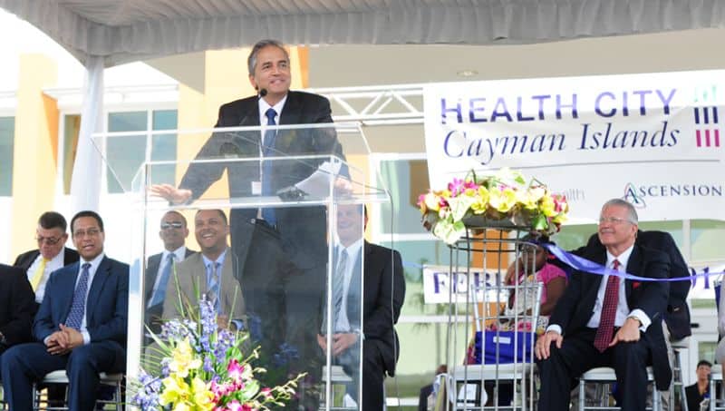 eminent Cardio specialist Dr Devi Shetty has opened a medical unit “Health city Cayman Island