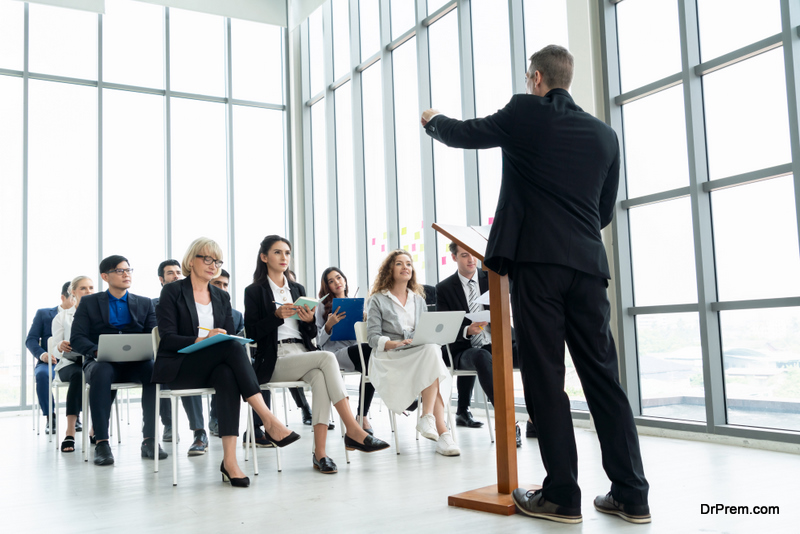 business people meeting in a seminar 