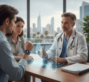The Trust Triangle: Doctor, AI-Algorithm, or Community—Who Do Patients Follow? Gemini Generated Image 9x8oy09x8oy09x8o e1761127692250