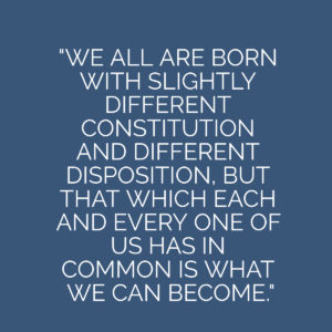 We all are born with slightly different
