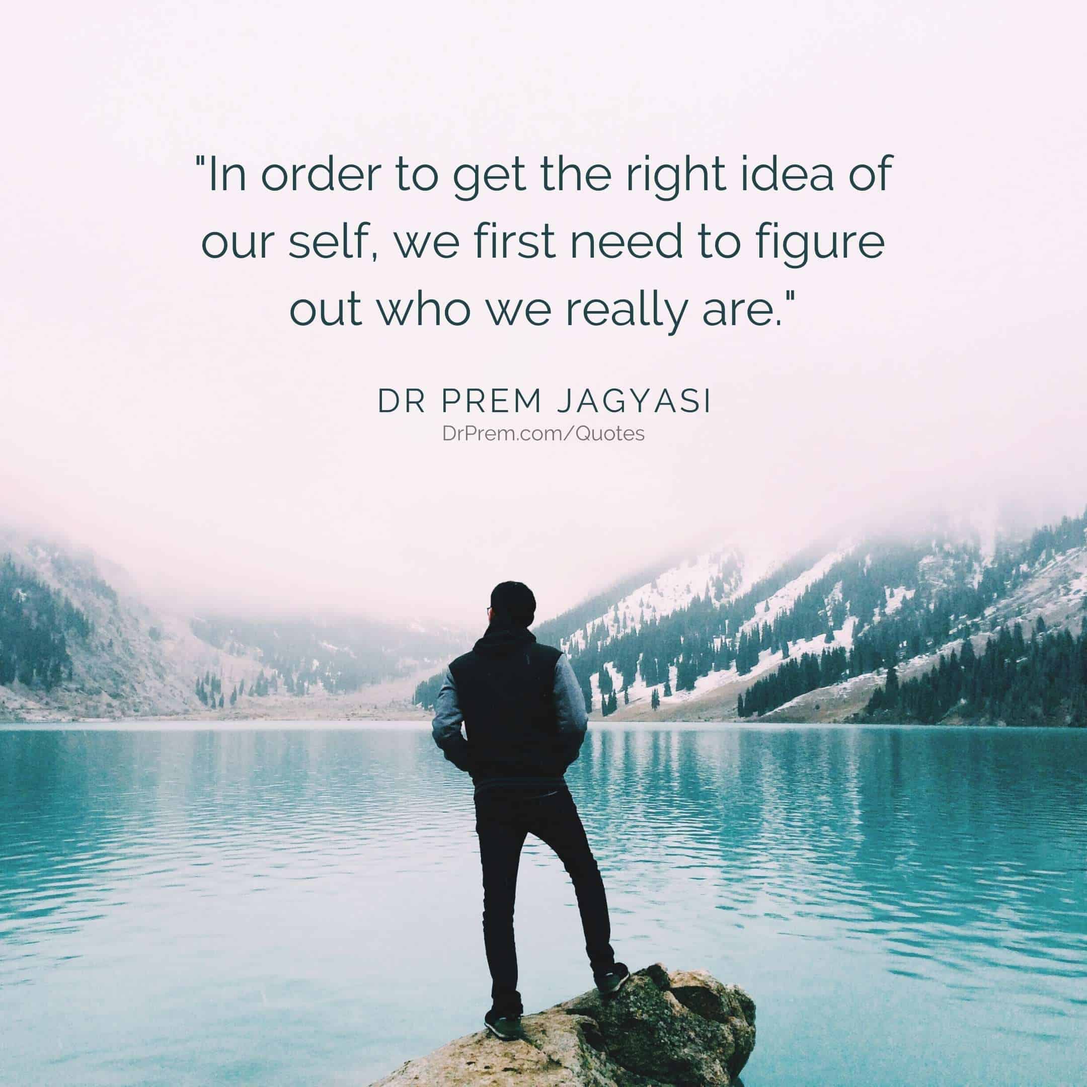 In order to get the right idea of- Dr Prem Jagyasi Quote