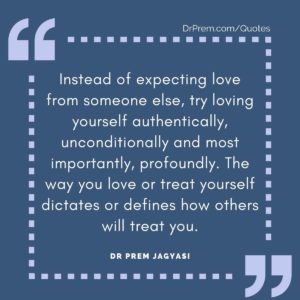 Instead of expecting love from someone else