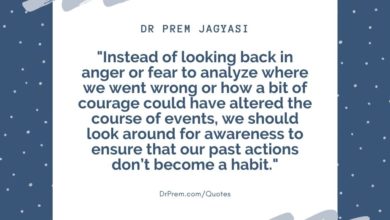 Instead of looking back in anger or fear to analyze where- Dr Prem Jagyasi Quote