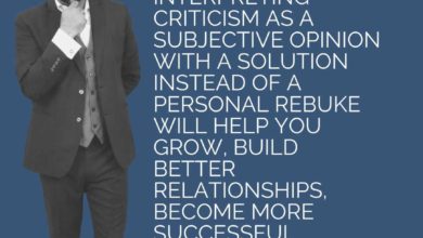 Interpreting criticism as a subjective opinion with a solution- Dr Prem Jagyasi Quotes