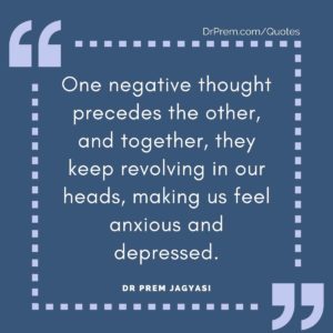 One negative thought precedes the other