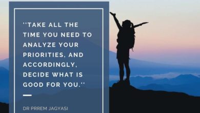 Take all the time you need to analyze your priorities- dr prem jagyasi quotes