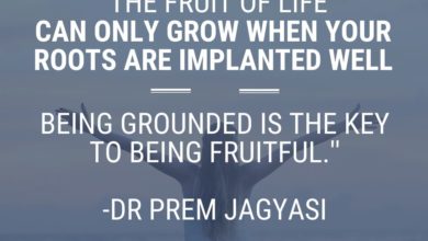 The fruit of life can only grow when your roots are implanted well-Dr Prem Quotes