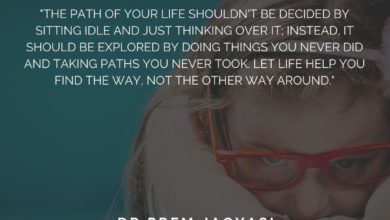 The path of your life shouldnt be decided- Dr Prem Jagyasi Quote