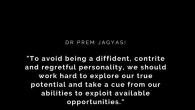 To avoid being a diffident, contrite- Dr Prem Jagyasi Quote