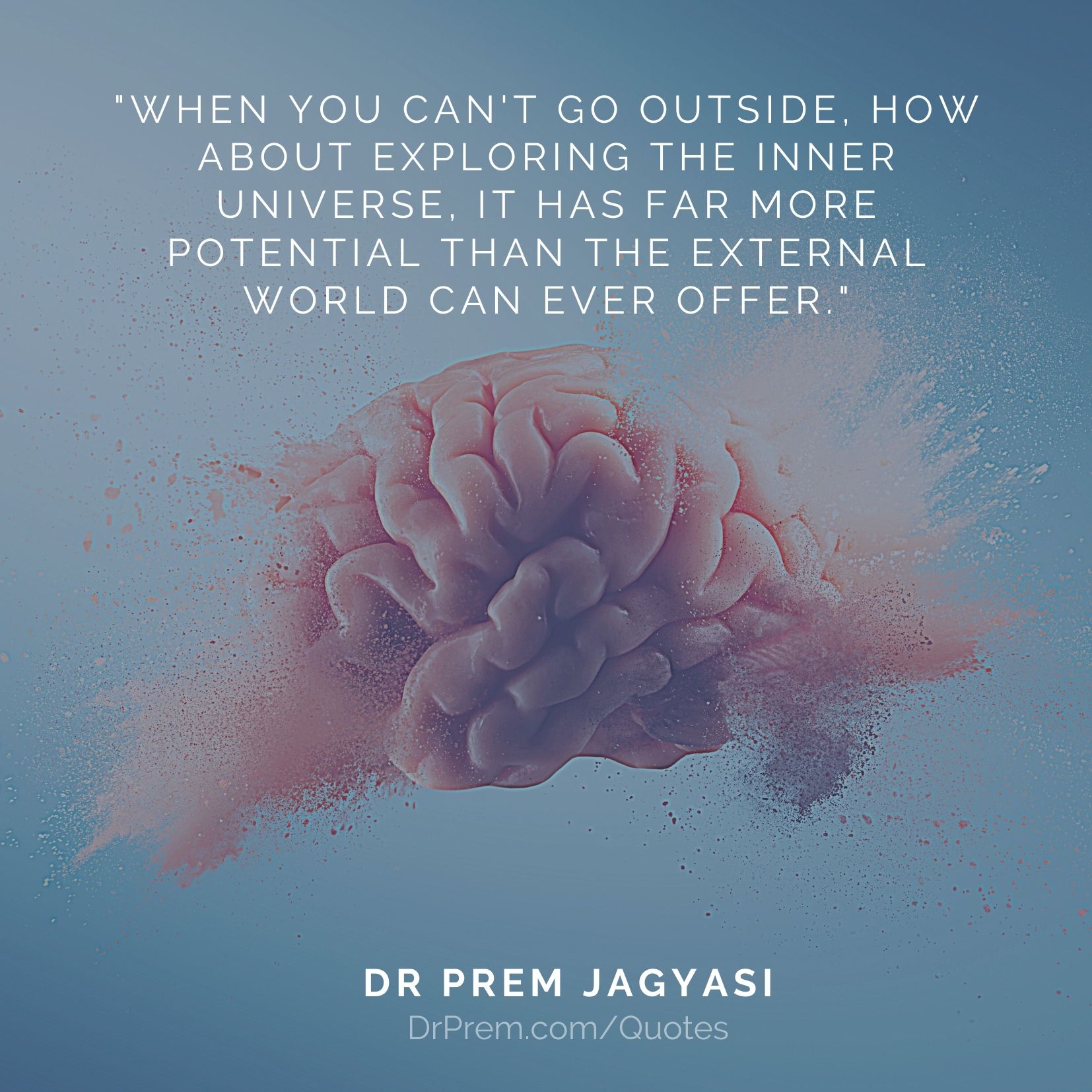 When you cant go outside how about exploring the inner universe- Dr Prem Jagyasi Quotes