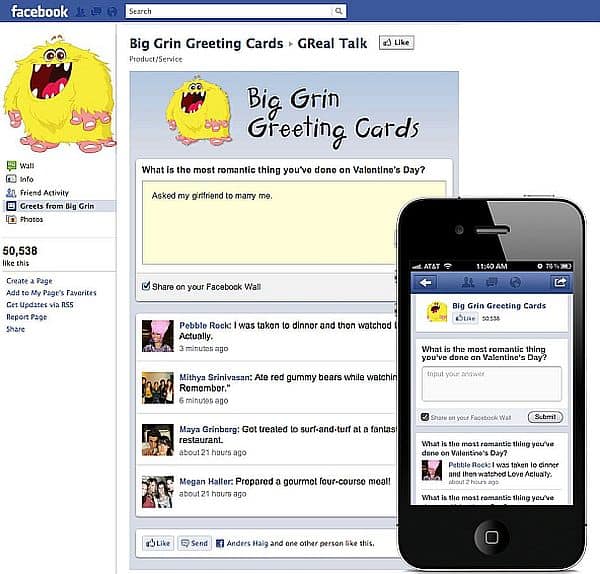 Facebook app on our mobile devices