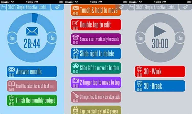 30/30 app helps you schedule your day and discipline yourself