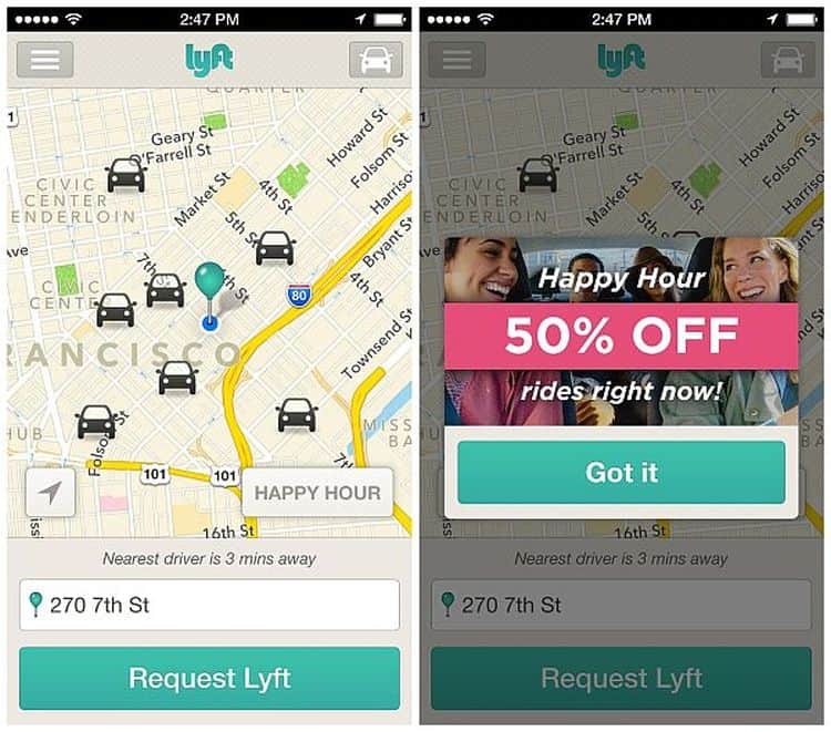 Lyft makes a better appearance for the taxi niche