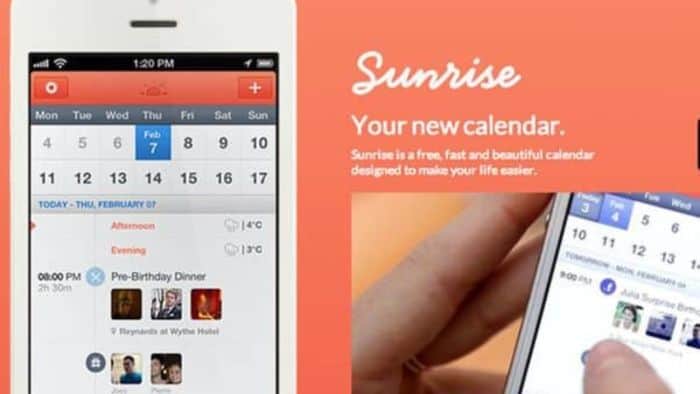 Sunrise app is a bold new way to organize your calendar