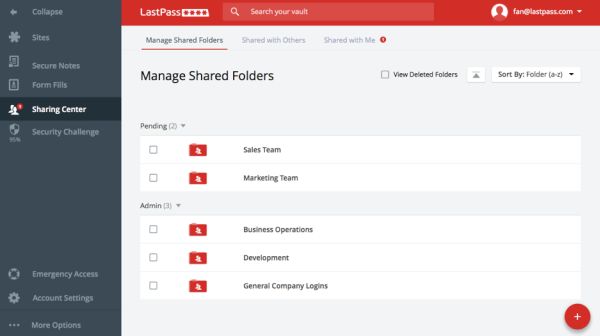 manage shared folders