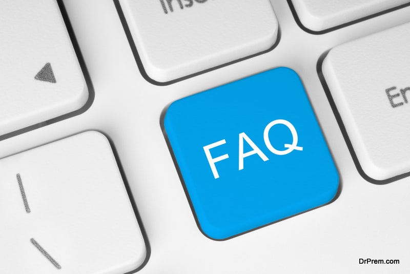 FAQ page