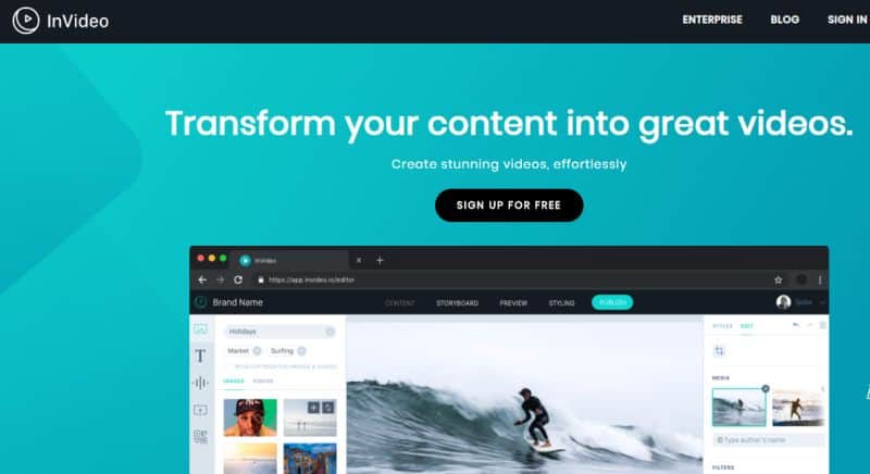 Transform your blog into an amazing video with InVideo video creation software 