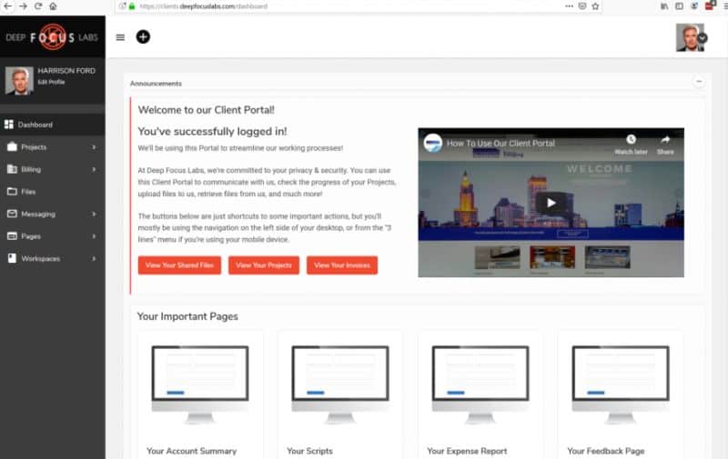 customized client portal