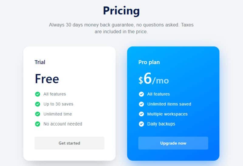 tab Extend pricing