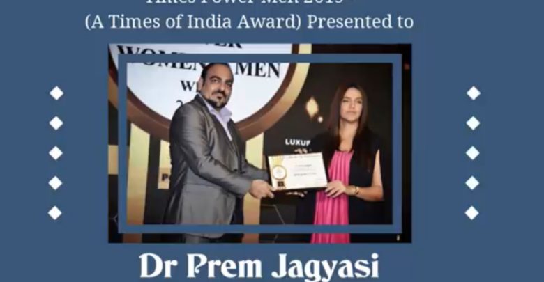 Received the Times Power Men Award from Neha Dhupia - Dr Prem Jagyasi