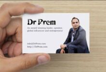 Here Is My New Business Card - Dr Prem Jagyasi