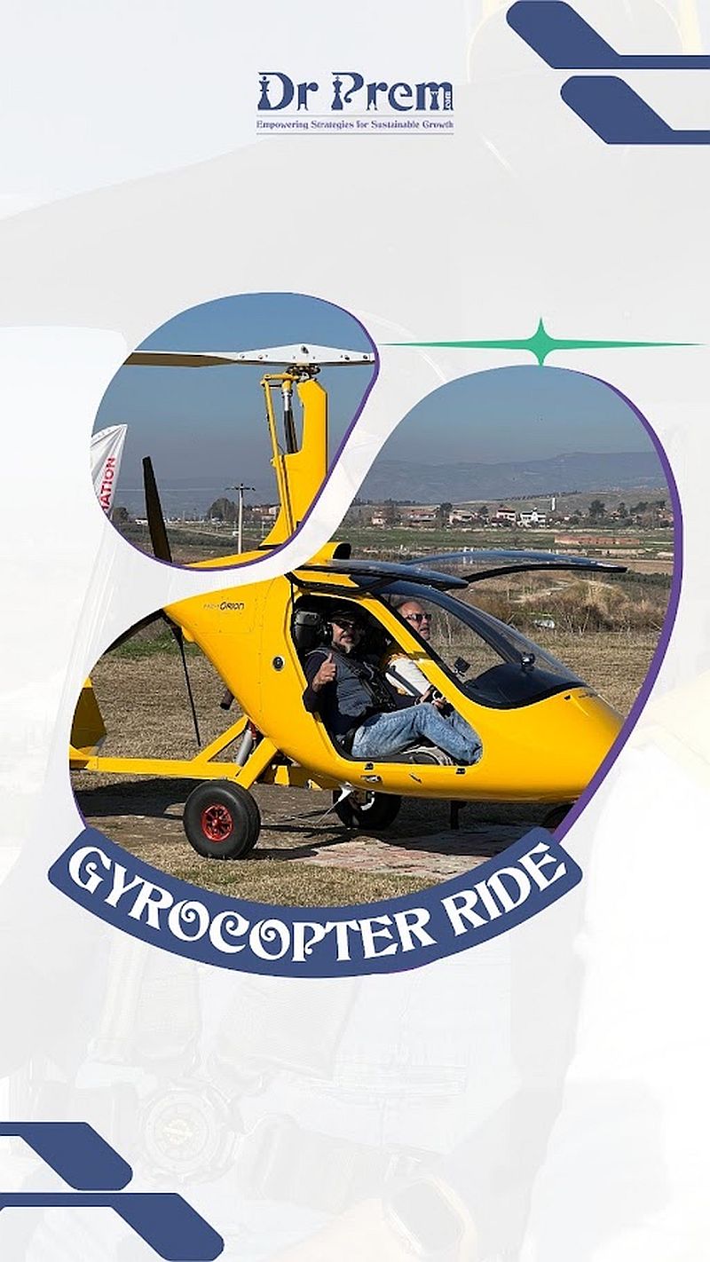 Experience the Thrill of Adventure Wellness with Dr. Prem's Pamukkale Gyrocopter Ride!