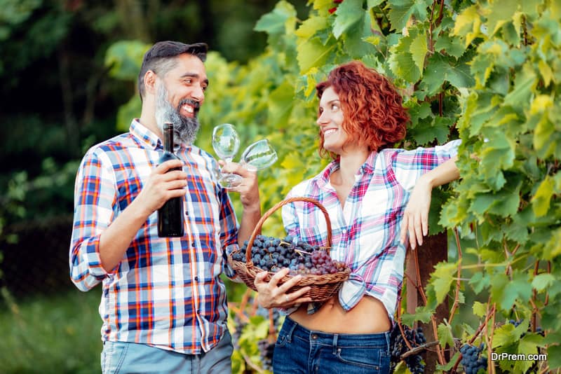 Couple At Vineyard