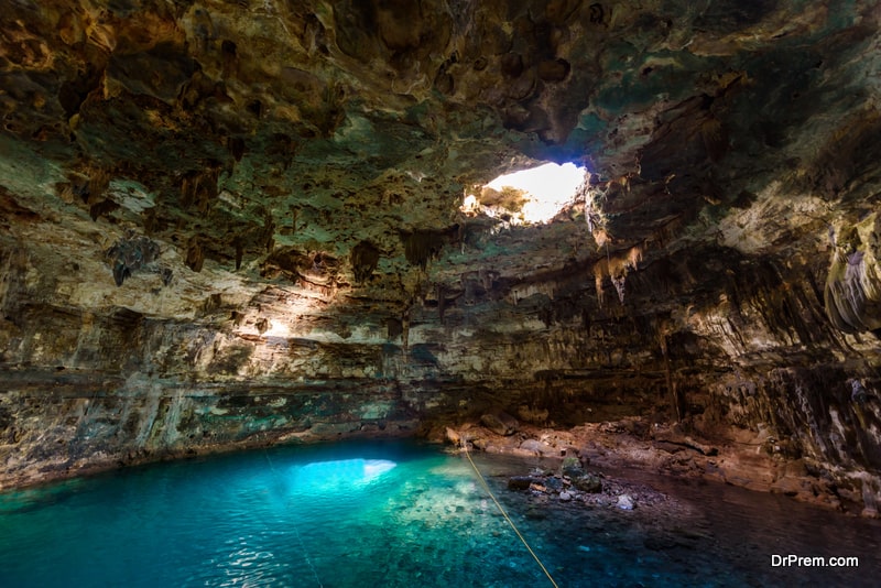 The Yucatan Cave Lake in Mexico