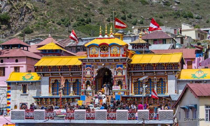 The temple of Badarinatha in the Indian Himalayas