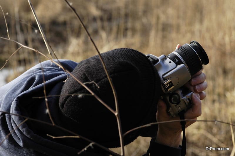 photographer taking angular shot