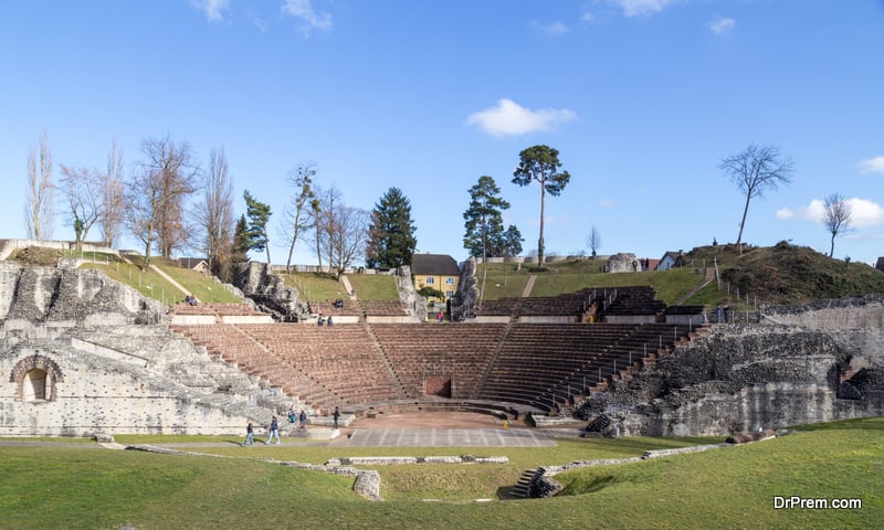 The archeological site of a roman theatre Augsuta Raurica