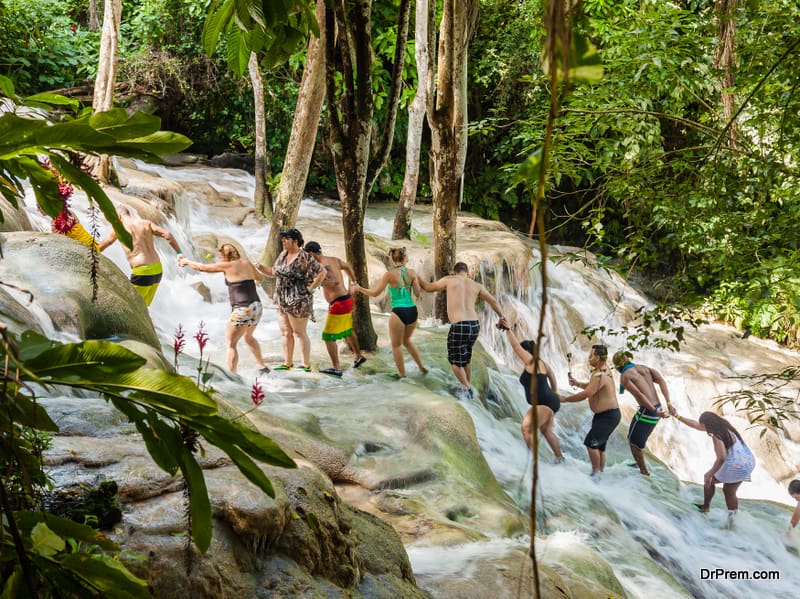 Dunn's River Falls are waterfalls in Ocho Rios in Jamaica