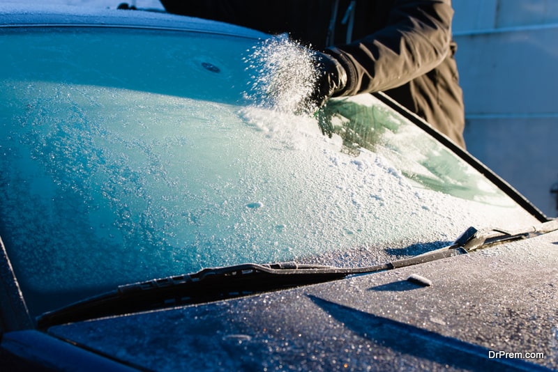 frozen windshield