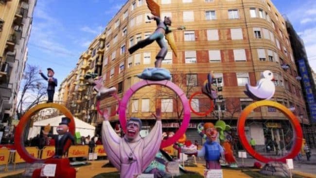 Las fallas festival in valencia, spain