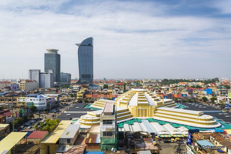 central phnom penh city in cambodia