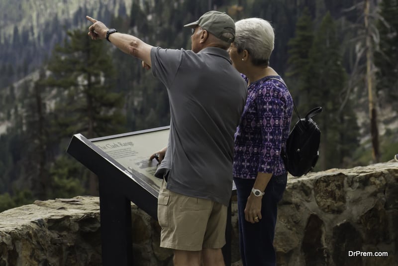 Senior couples enjoy the National Park