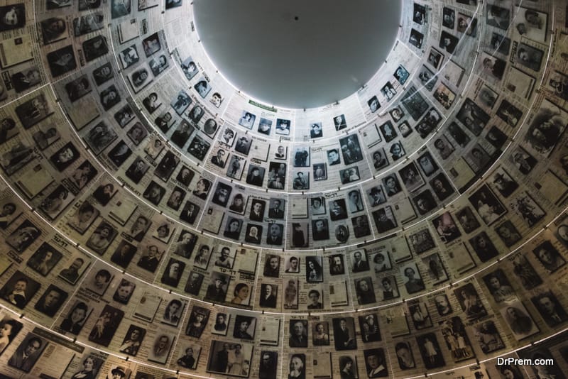 The Hall of Names in the Yad Vashem Holocaust Memorial Site in Jerusalem, Israel, remembering some of the 6 million Jews murdered during World War II 