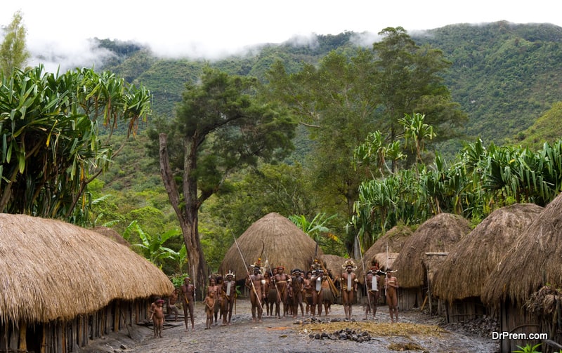 General view of the village of Dani tribe