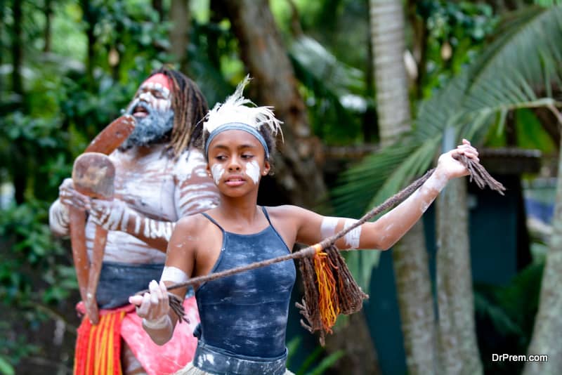 Young Adult Indigenous Australian Woman Dancing